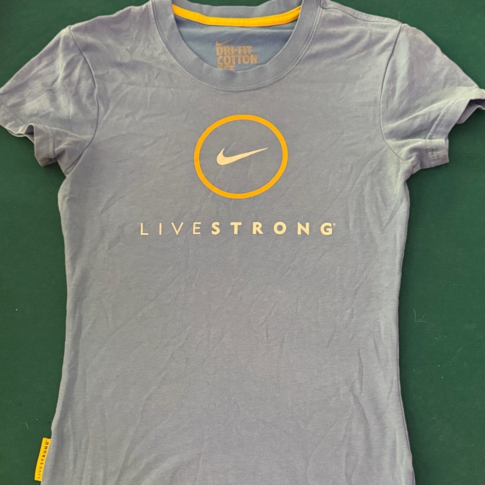 Nike Women's blue and Yellow LIVESTRONG Tee